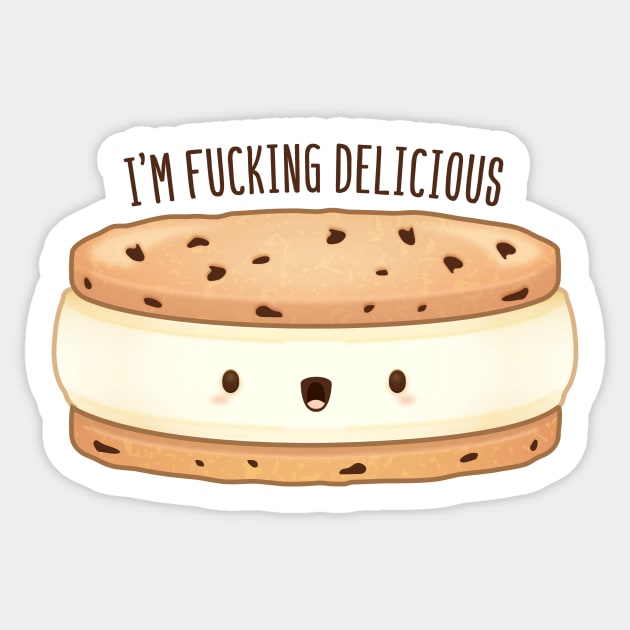 Ice Cream Sandwich Sticker by Sam Potter Design